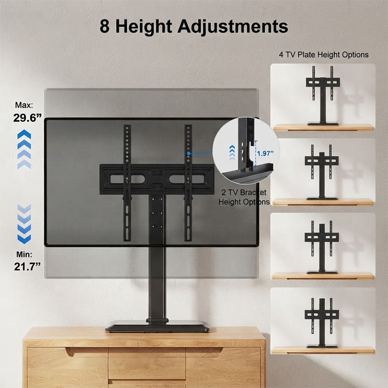 ErgoAV ERTSMH3-01B Small Tabletop Swivel TV Stand (Black)