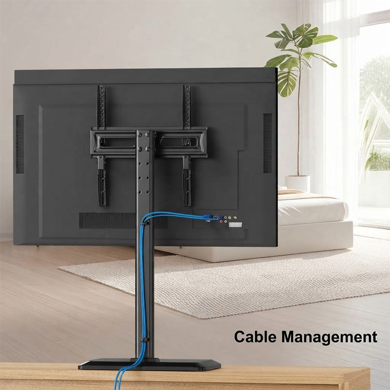 ErgoAV ERTSMH3-01B Small Tabletop Swivel TV Stand (Black)