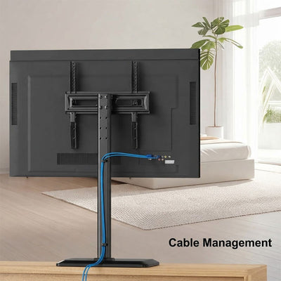 ErgoAV ERTSMH3-01B Small Tabletop Swivel TV Stand (Black)