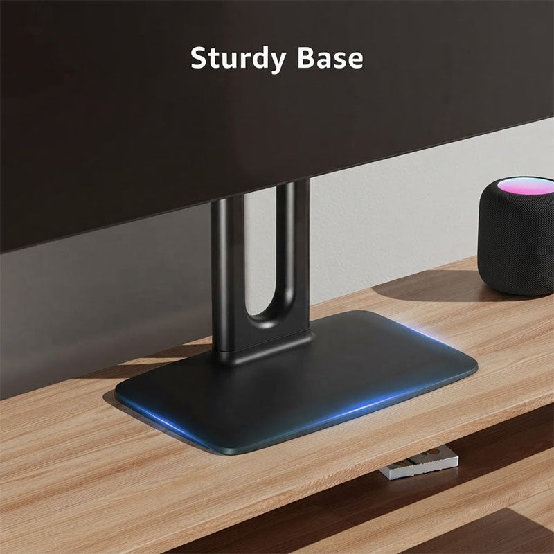 ErgoAV ERTSX2-01B Large Tabletop Swivel TV Stand (Black)