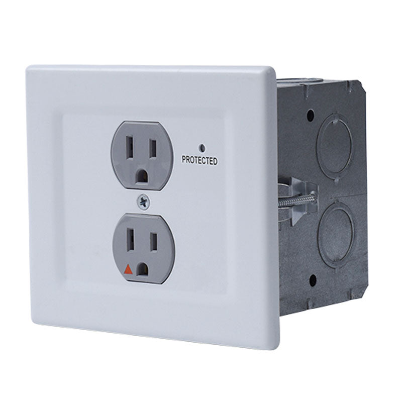 Chief Suspended Ceiling Projector System SYSAUWP2, protected recessed wall outlet front view