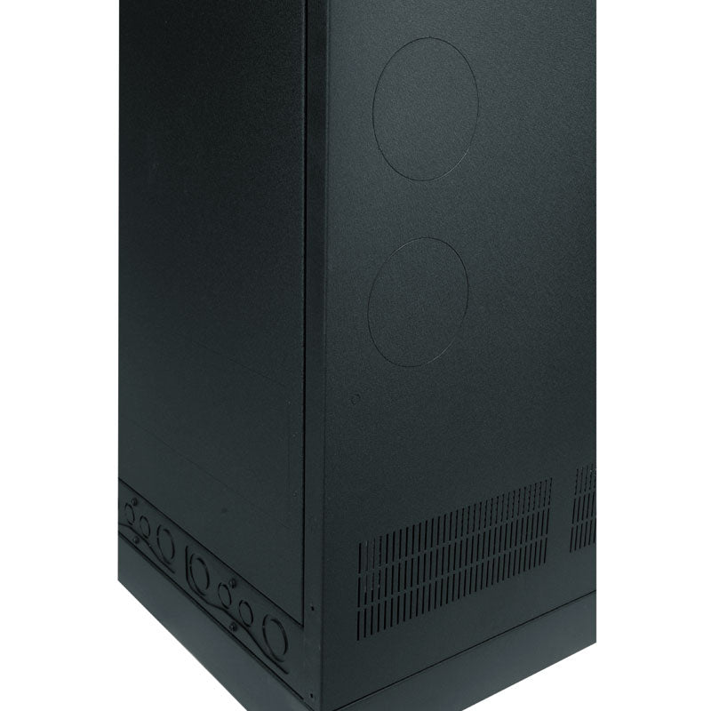 Middle Atlantic Economy Rack ERK-1825, equipment rack side-panel knockout and ventilation detail