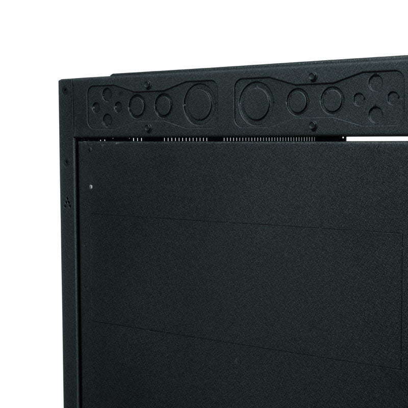 Middle Atlantic Economy Rack ERK-1825, equipment rack rear cable-entry panel detail