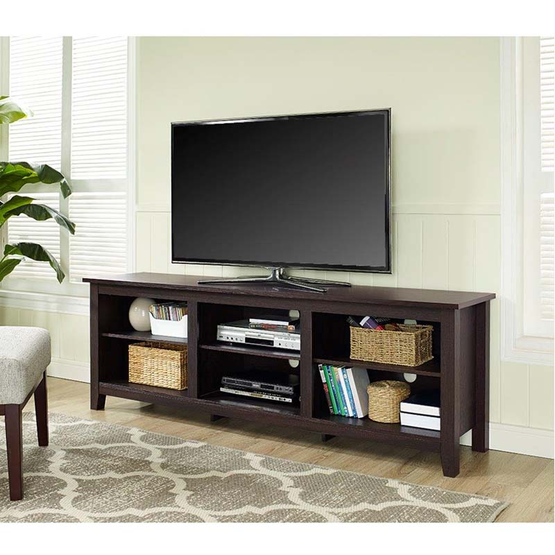Walker Edison Essentials 70 inch TV Stand (Espresso) W70CSPES