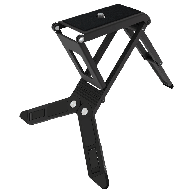 Crimson Photo-eAzl Folding Camera Stand and Tripod EZP, folding projector stand open angled view