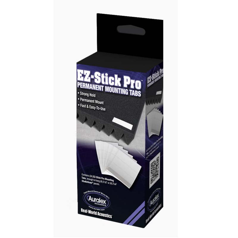 Auralex EZ Stick Pro-Tabs Adhesive Mounting Strips (24 pack) EZSTICKPRO