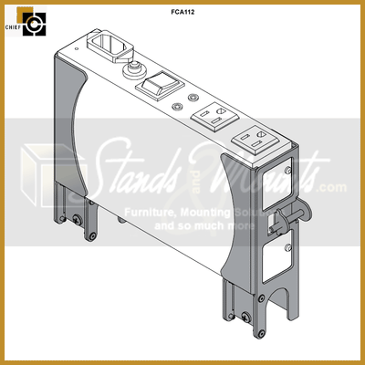 Chief FUSION Secure CPU and Media Player Adapter FCA112, equipment rack power distribution unit