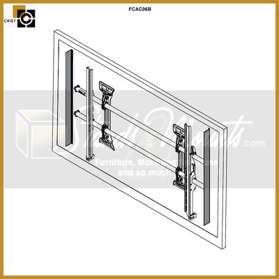 Chief Universal Wall Cover Accessory FCAC06B, mounting frame installation diagram