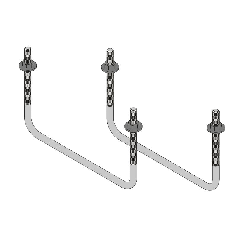 Chief Square U-Bolt Set (8 inch, Pair) FCAVCSU80
