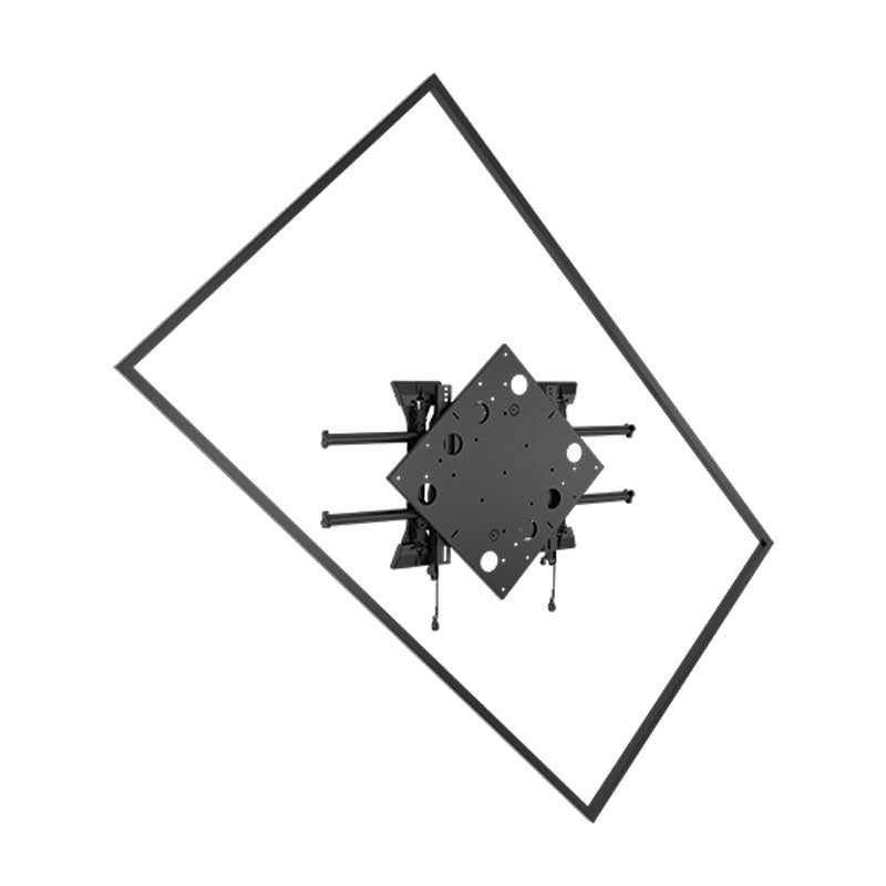 Chief ConnexSys or Fusion Freestyle Rotation Adapter FRA, rotating multi-display mount top-view diagram