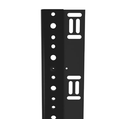Middle Atlantic BGR Series Forward Rackrail FWD-BGR-RR25, black mounting bracket front view