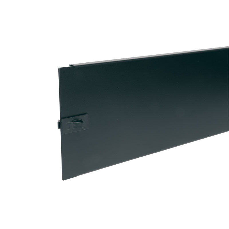Middle Atlantic Forward Tool-Less Blank Panel FWD-SB3, black metal panel with left mounting tab
