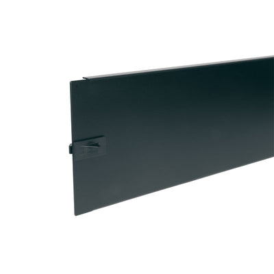 Middle Atlantic Forward Tool-Less Blank Panel FWD-SB3, black metal panel with left mounting tab