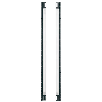 Middle Atlantic Forward Full Height Light FWD-LT-UTL-24-27-D, pair of vertical wall-mount rails with white cover strips