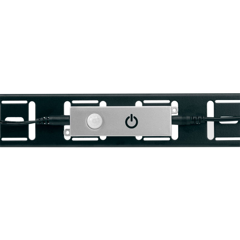 Middle Atlantic Forward Full Height Light FWD-LT-UTL-24-27-D, sensor module attached to a slotted mounting rail