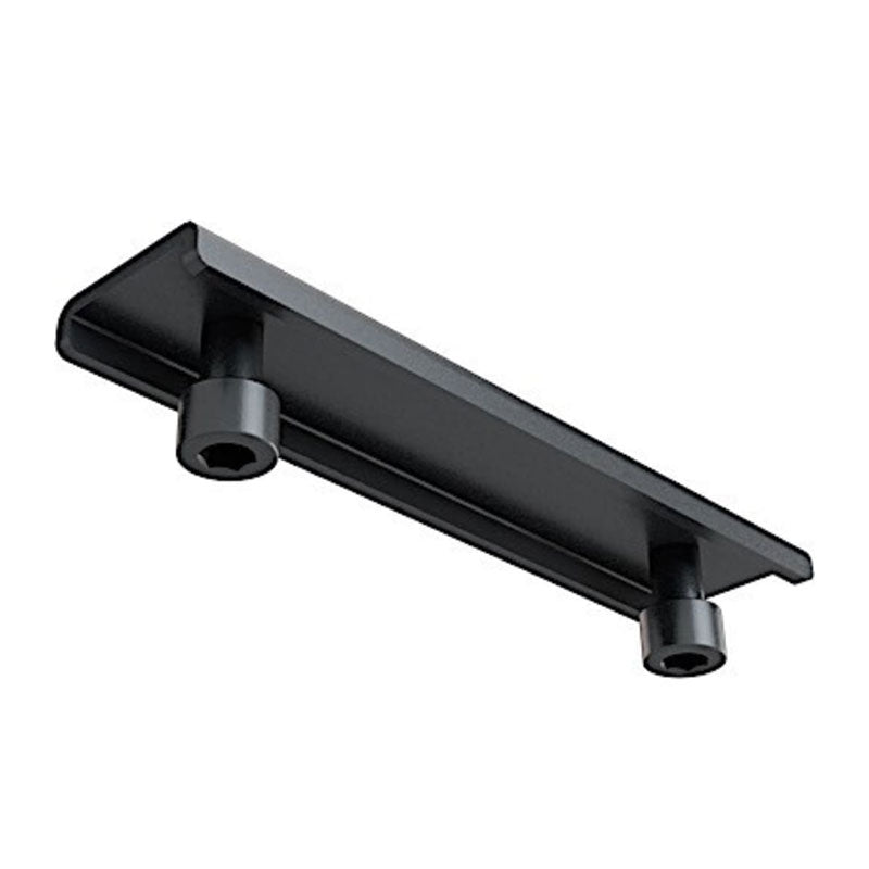 Crimson Single Unistrut Ceiling Adapter, HUS, black horizontal equipment rail with mounting sockets