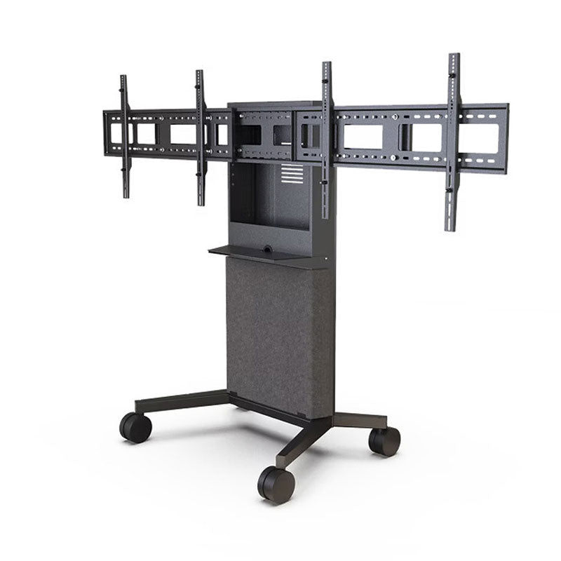 iCartTX Large Mobile Display Cart IC-1800L-ST, mobile display cart in a rear view