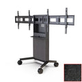 iCartTX Large Mobile Display Cart (Dual 60 inch, 3RU, Steel) IC-1800L-ST