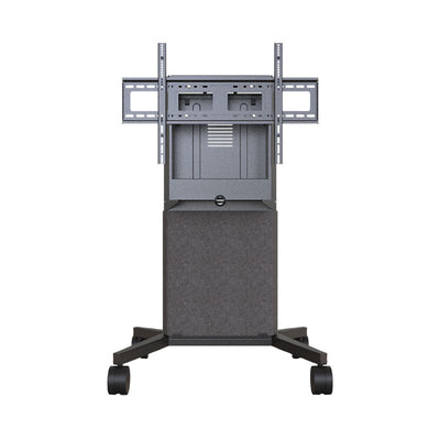 iCartTX Large Mobile Display Cart IC-1800S-ST, mobile display cart rear view with mount