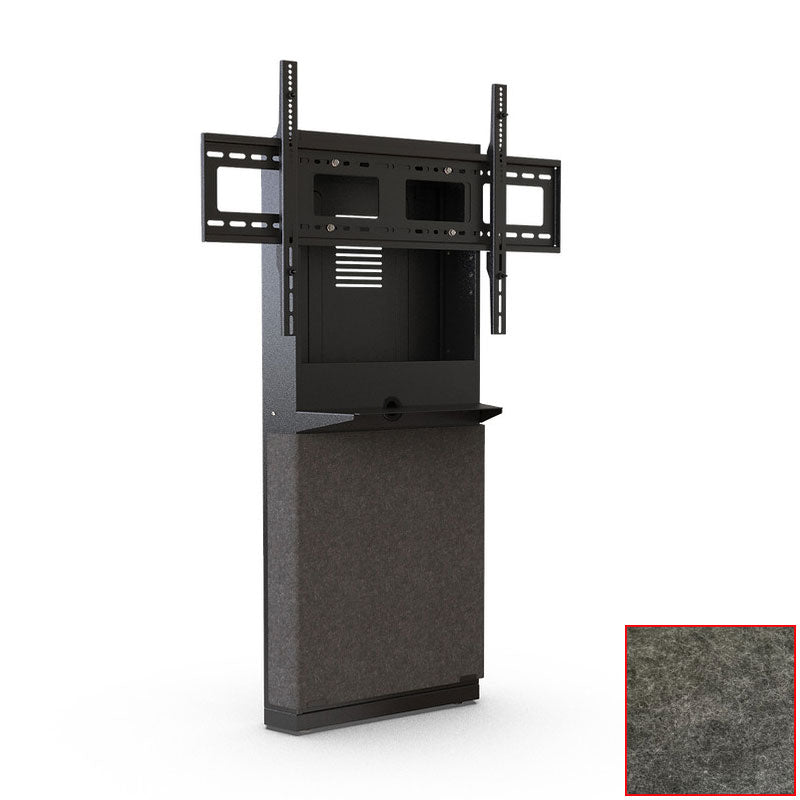 iCartTX Large Display Wall Stand (Single 80 in, 3RU, Charcoal) IC-1800WS-C