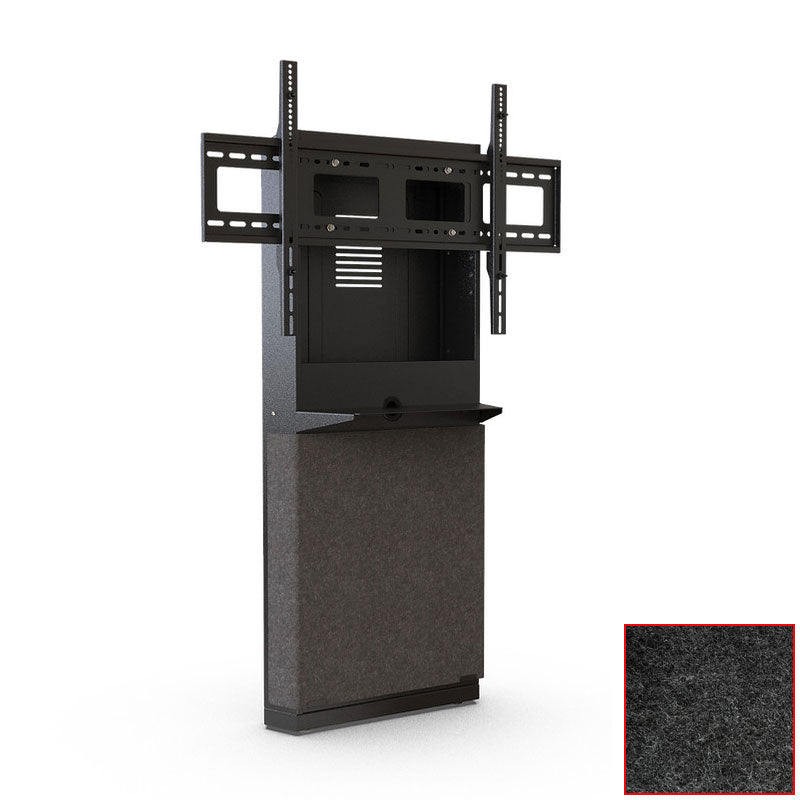 iCartTX Large Display Wall Stand (Single 80 in, 3RU, Steel) IC-1800WS-ST