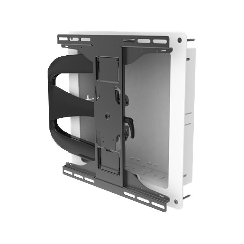 Peerless-AV Large Designer Articulating TV Mount IM747PU, in-wall articulating TV mount, rear perspective