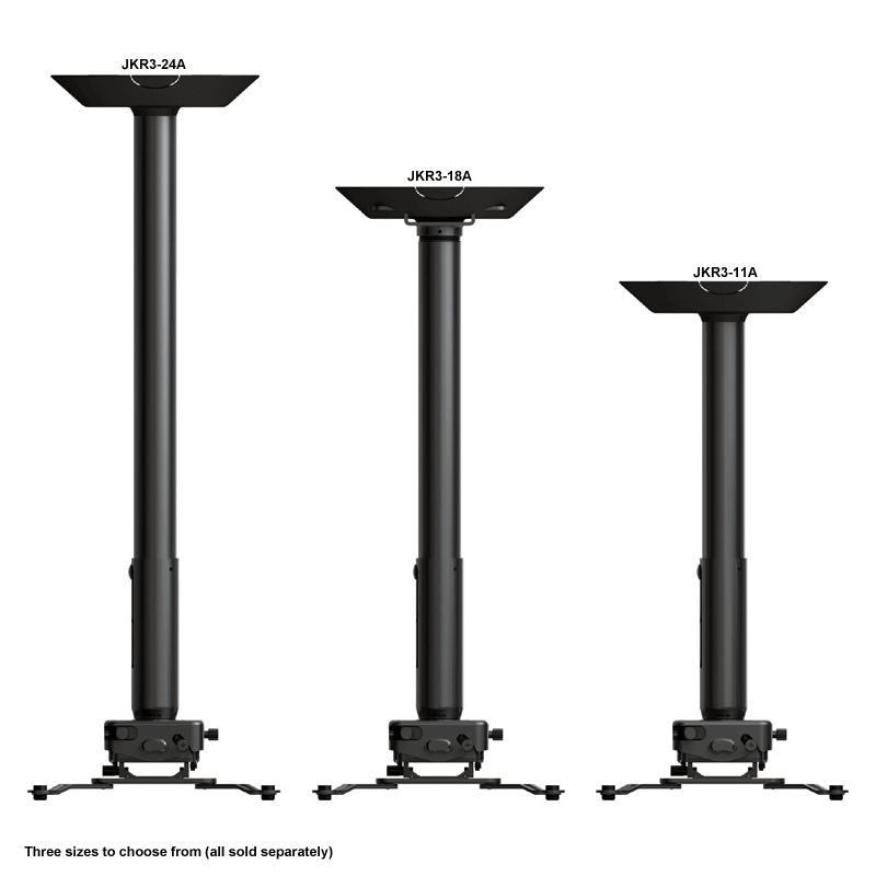 Crimson Adjustable Height Projector Ceiling Mount JKR3-24A, projector mount drop length options