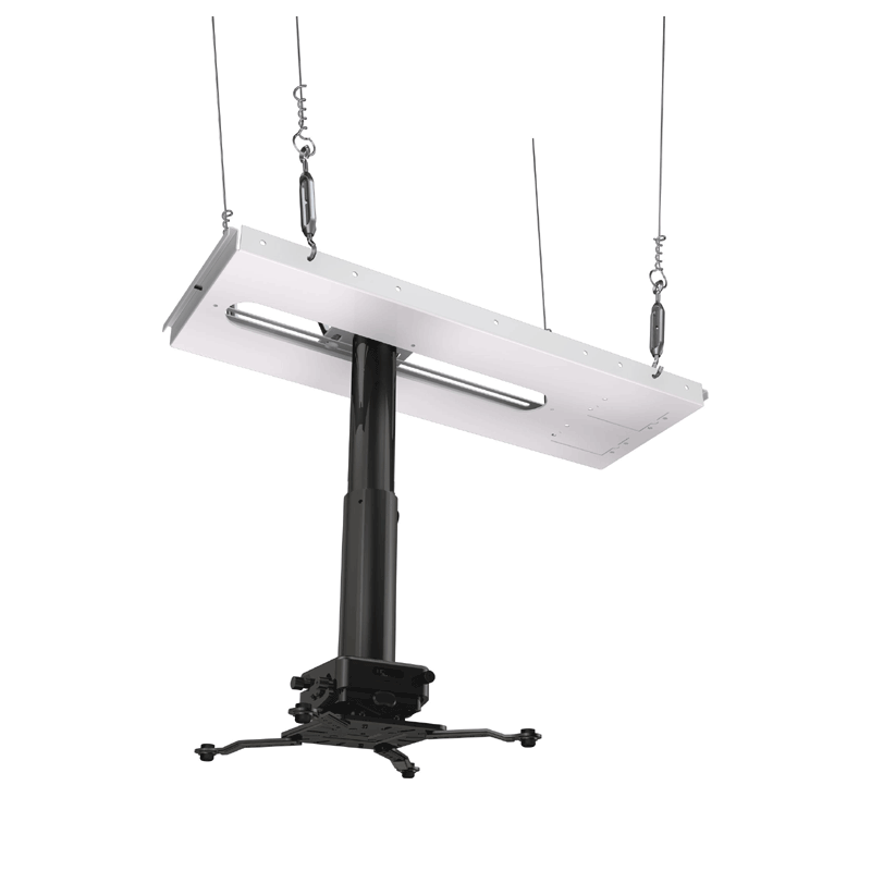 Crimson Suspended Ceiling Projector Kit & 12-18 in. Drop Black JKS3-18A