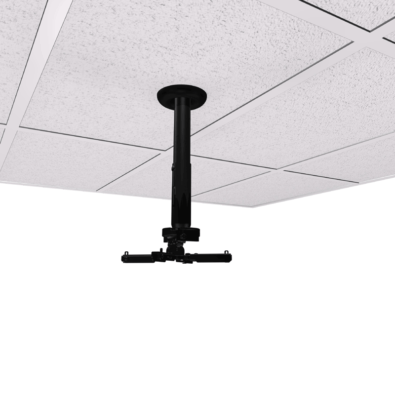 Crimson Adj Height Suspended Ceiling Projector Kit JKS-11A, projector ceiling mount installed below a drop ceiling