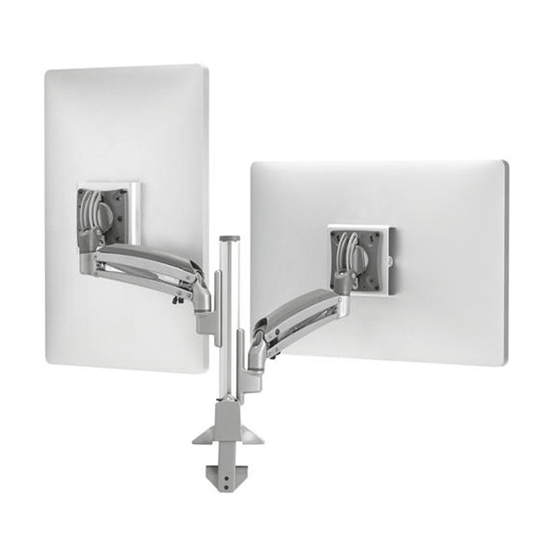 Chief Kontour Dual Screen Dynamic Column Desk Mount (Silver) K1C210S
