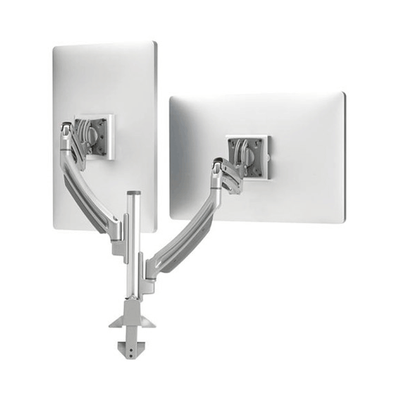 Chief Kontour Dual Screen Dynamic Column Desk Mount (Silver) K1C220S