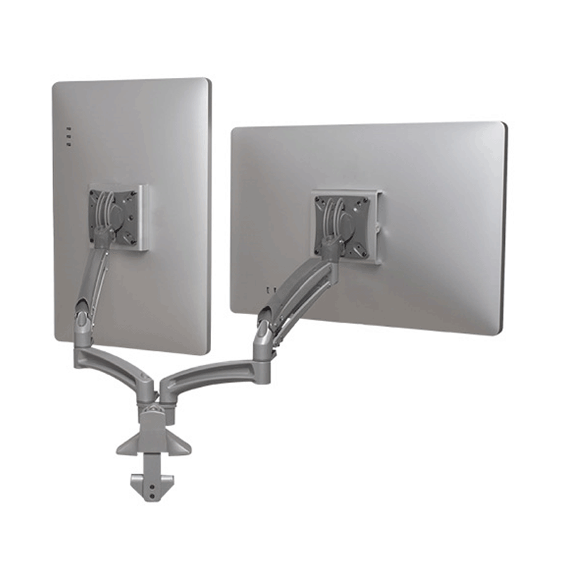 Chief Kontour Reduced Height Dual Screen Dynamic Desk Mount (Silver) K1D220SXRH