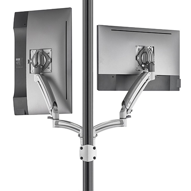Chief Kontour Dynamic Pole Mount Reduced Height, 2 Monitor, SLV, K1P220SXRH