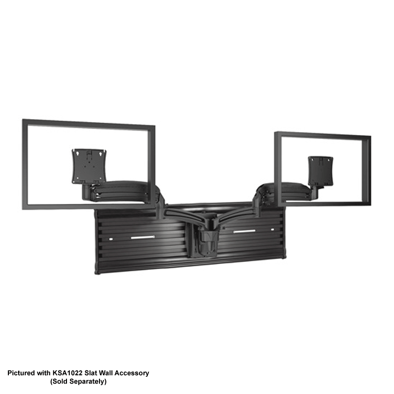 Chief Kontour Dual Screen Dynamic Slat Wall Mount (Black) K1S220B