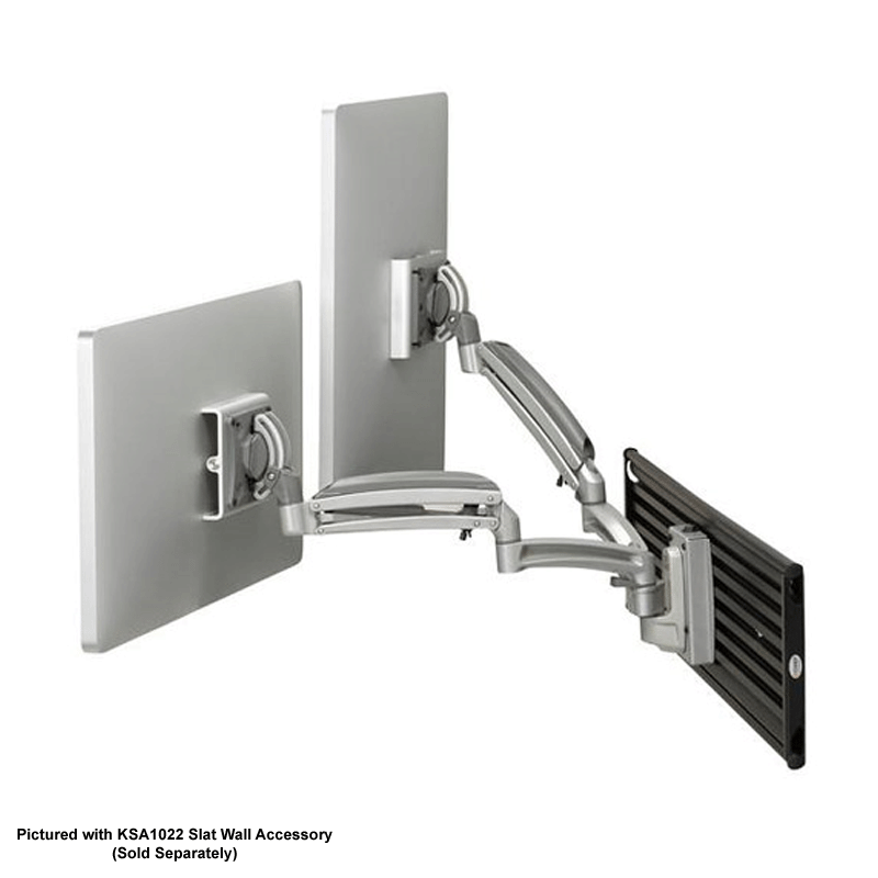 Chief Kontour Dual Screen Dynamic Slat Wall Mount (Silver) K1S220S