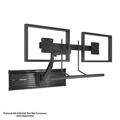 Chief Kontour Dual Screen Array Dynamic Slat Wall Mount (Black) K1S22HB