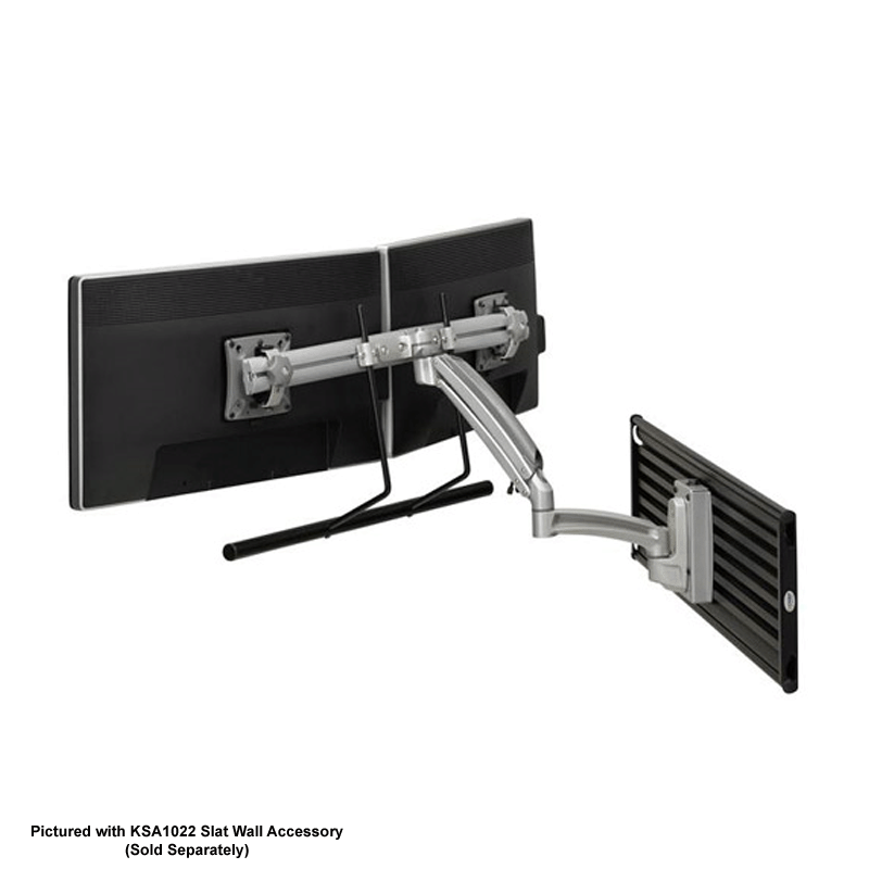 Chief Kontour Dual Screen Array Dynamic Slat Wall Mount (Silver) K1S22HS