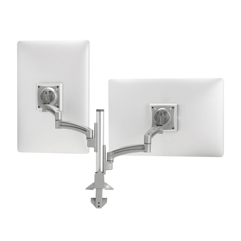 Chief Kontour Dual Screen Column Desk Mount (Silver) K2C220S