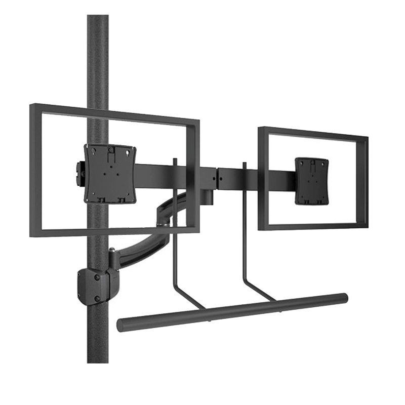 Chief Kontour Dual Screen Array Pole Mount (Black) K2P22HB