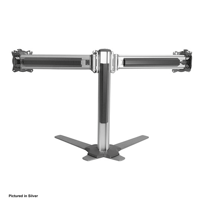 Chief Kontour Free Standing Monitor Array K3F310B, triple-monitor desk mount front view