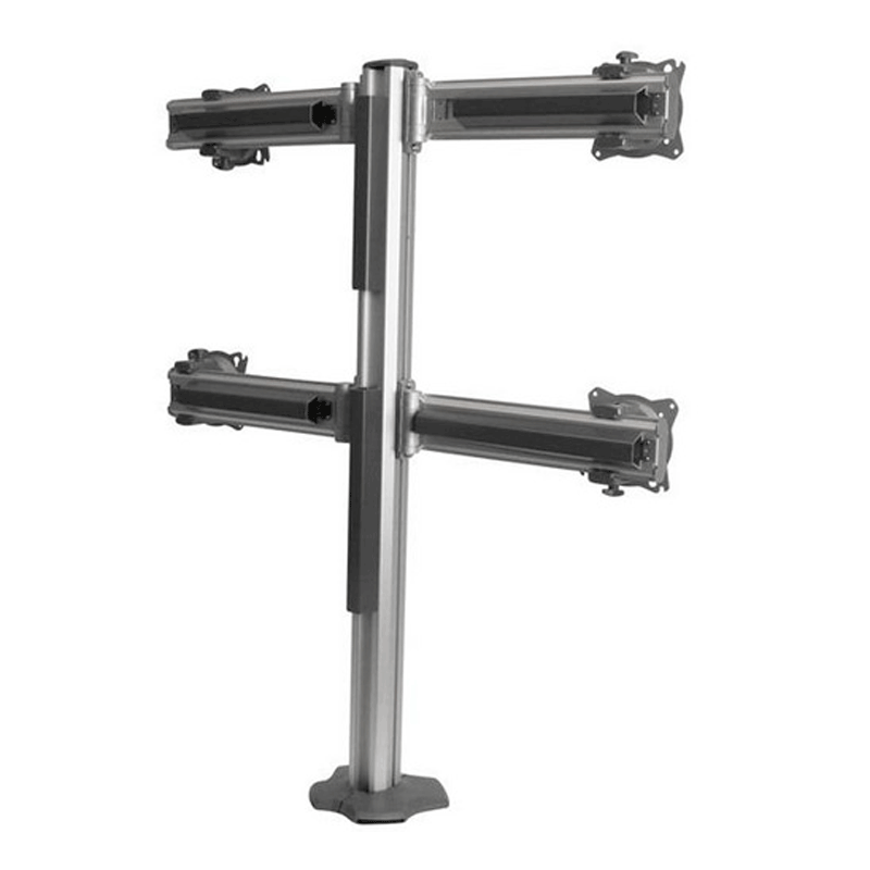 Chief Kontour Mount Array K3G220S, black quad-display floor stand, front view