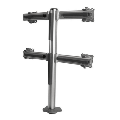 Chief Kontour Mount Array K3G220S, black quad-display floor stand, front view