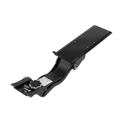 Chief Sit Stand Arm Keyboard Tray KBD-S2S-27F, keyboard tray side three-quarter view