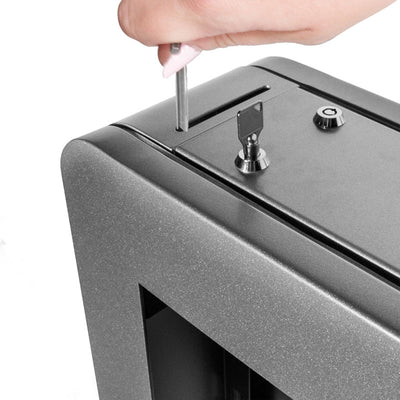 Peerless-AV Indoor Portrait Kiosk KIPC2555-S-WHL, equipment cabinet keyed access detail