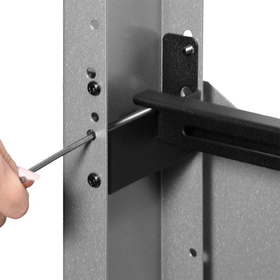 Peerless-AV Indoor Portrait Kiosk KIPC2555-S-WHL, equipment cabinet bracket installation detail