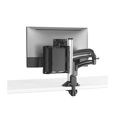 Chief Thin Client PC Mounting Accessory KRA232B, single-monitor mount with center device plate rear view