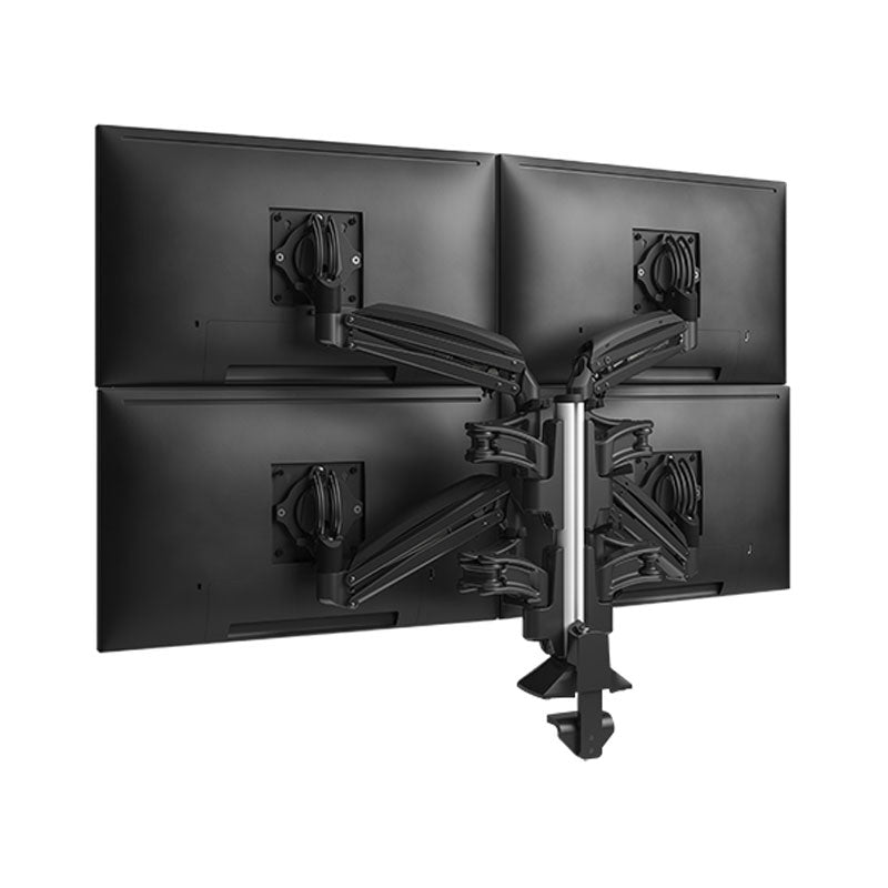 Chief Kontour Slim Dynamic Column Desk Mount, 4 Monitors, Black, KXC420B
