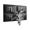 Chief Kontour Slim Dynamic Column Desk Mount, 4 Monitors, Silver, KXC420S