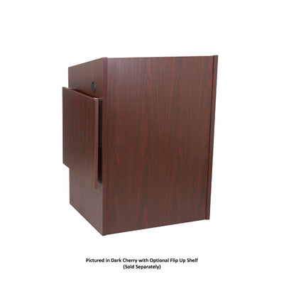 Middle Atlantic L2 Lectern L2LDC2CCMGE, wood lectern with flip-up shelf closed