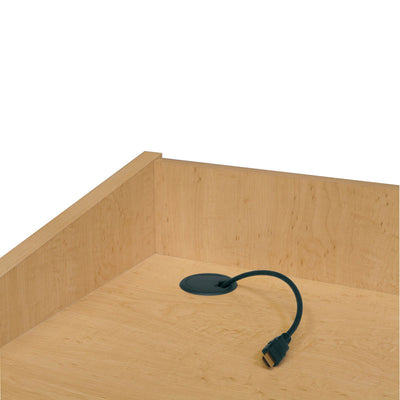 Middle Atlantic L2 Lectern L2LDC2CCMGE, lectern desktop cable grommet detail